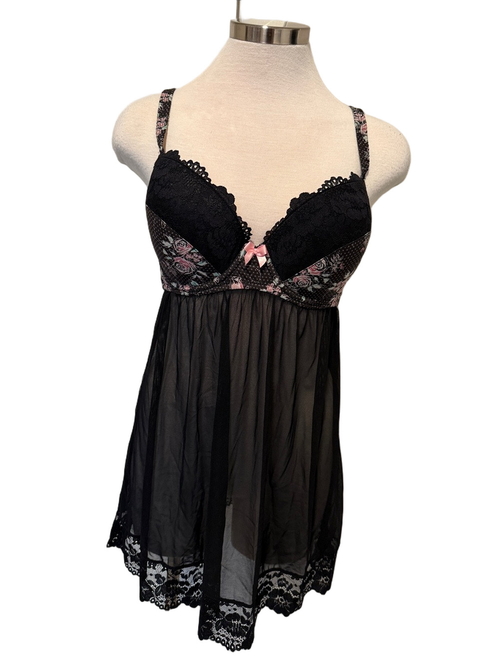 Adore Me Lingerie BabyDoll Nightgown Teddy 36D